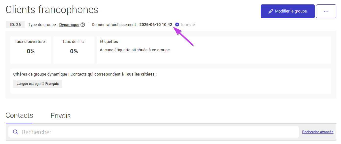 Dernier rafra&icirc;chissement