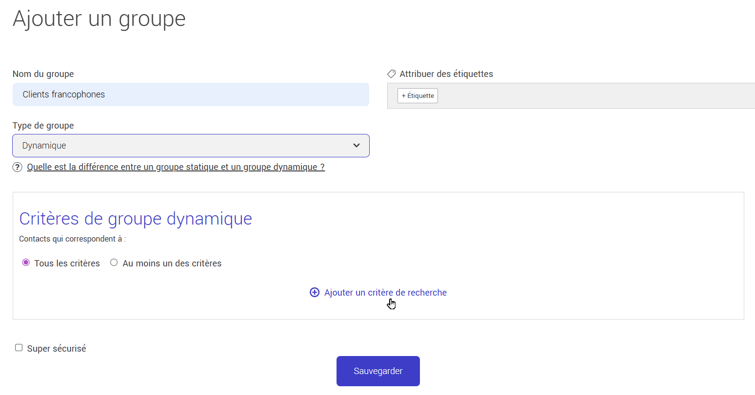 Ajouter un crit&egrave;re de recherche